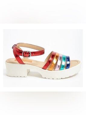 Rocket Dog rainbow platform sandals